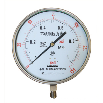 SS Stainless Steel Bourdon Tube Pressure Gauge